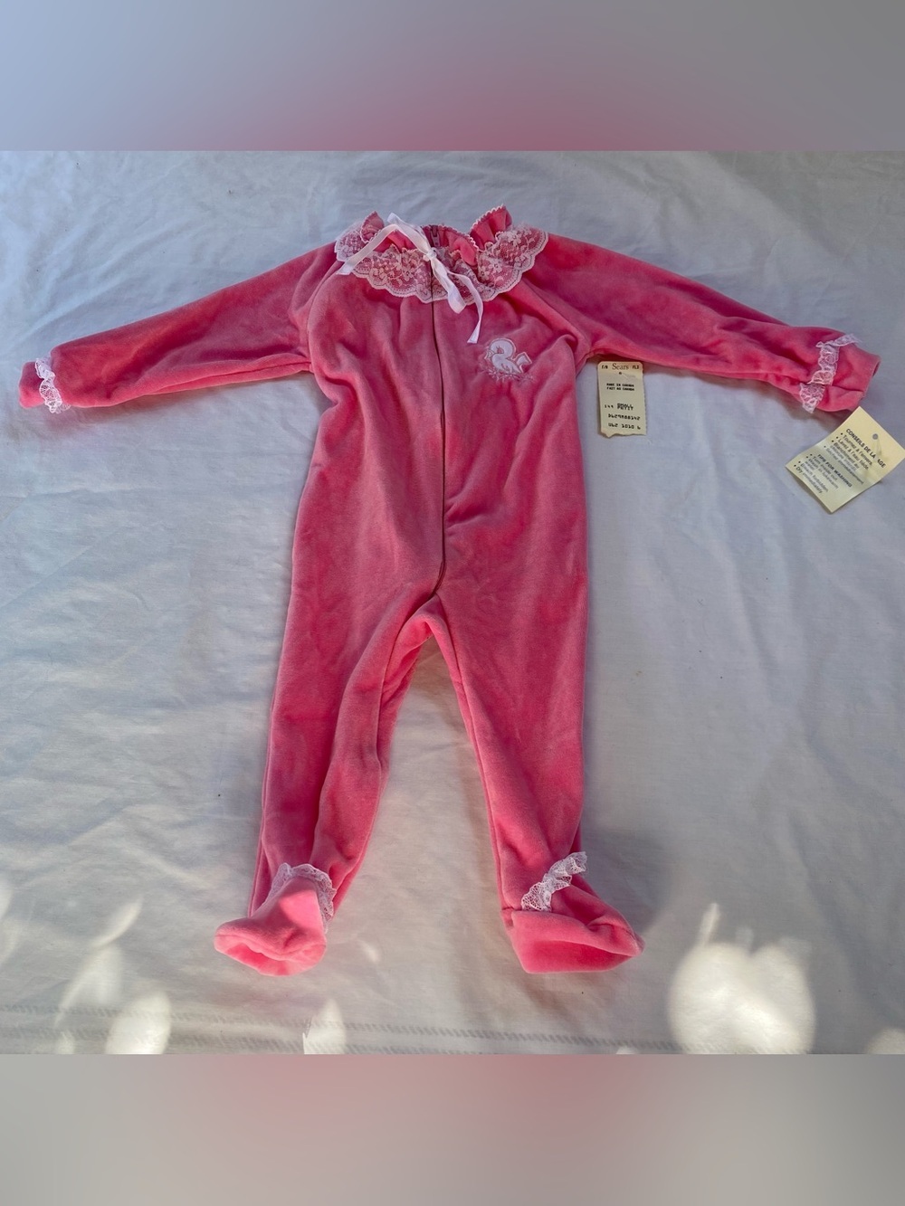 Vintage Sears Pink Velour Footed Sleeper 20 lb NWT 🇨🇦 Canada